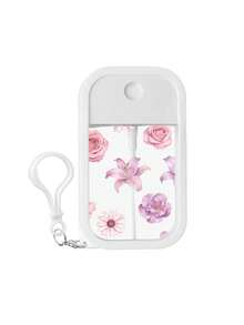 1个/套 50毫升喷雾瓶硅胶保护套，夏季全屏花卉图案，方形防摔防撞包挂件带挂绳 - 查看 10