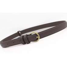 1 pieza Cinturón versátil de material de PU color café para mujer - Café integral - Ver 8