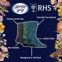 Gentle Grip Gentle Grip - 6 Pairs Soft Top Diabetic Socks For Men Non Elastic Non Binding Patterned Socks - 彩色 - 查看 3