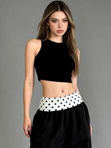 1 pieza Nuevo Pañuelo de Cadera de Danza Jazz Estilo Callejero YK2, Accesorio de Cintura Ajustado con Estampado de Lunares de Marca de Ropa Urbana, Cinturón Elástico Plegable de Reemplazo, Faja de Danza del Vientre, Mini Falda Sexy, Adecuado para Actuaciones en Escenario, Uso Diario, Discoteca, Fiesta, Vestido de Noche - Multicolor - Ver 3