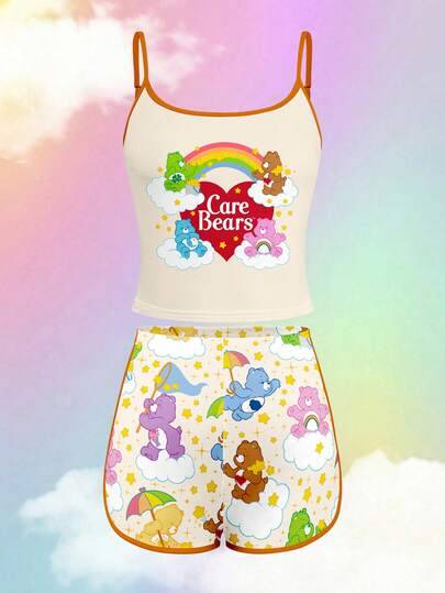 SHEIN | Care Bears 女士休闲协作套装，将协作元素融入设计，打造活力时尚造型