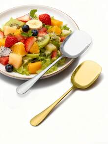 2/4/8Pcs Stainless Steel Serving Spoons, Buffet Scoops & Salad Ladle For Home Kitchen Hotel Restaurant - - - View 9