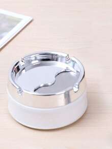 Gạt tàn xoay kín có nắp đậy, chất liệu thép không gỉ, dày dặn, chống gió và chống vỡ, gạt tàn sáng tạo cho phòng khách và cạnh giường ngủ. - Trắng - Xem 5