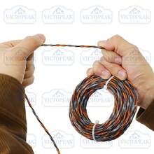 Dây cước cắt cỏ bện màu đen, cam và xám, kích thước 3.0mm*15m, 1 cuộn, dây cước nylon dùng cho máy cắt cỏ, máy tỉa cỏ, bảo dưỡng sân vườn. - Dây rơm 3.0mm*15m, màu đen, cam và xám - Xem 7