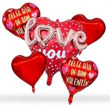 Kit racion de Globos Metálicos de Corazones + Letrero Metálico "LOVE" Bouquet Regalo para Fiestas 14 de Febrero San Valentin  (Oro rosa) - Oro rosa - Ver 10
