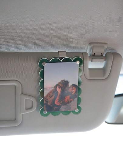 1pc Colorful Magnetic Photo Frame, Fits 3-Inch Photos, Suitable For Car Sun Visor, DIY Car Personalized Frame With Clips, Plastic Acrylic Material Fridge Magnet, Perfect Gift For Father, Family, Friends, Couples On Holidays And Birthdays