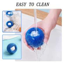 5Pcs Gourd Shaped Net Design Laundry Hair Catcher Balls, Floating Hair Removal Balls Effectively Trap Loose Hair And Debris, Keep Washing Machine And Garments Clean, Reusable Household Laundry Filter Balls For Daily Clothes Washing - 5PC - 查看 1
