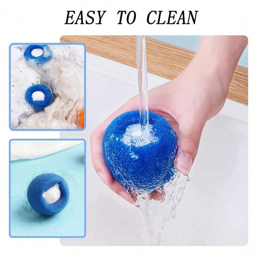 5Pcs Gourd Shaped Net Design Laundry Hair Catcher Balls, Floating Hair Removal Balls Effectively Trap Loose Hair And Debris, Keep Washing Machine And Garments Clean, Reusable Household Laundry Filter Balls For Daily Clothes Washing - 5PC - 查看 1