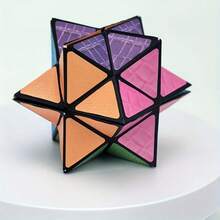 Infinity Magic Cube 3D Rotatable Geometric Flip Cube Striped Pattern Spatial Thinking Training Stress Relief Ideal For Thanksgiving Christmas Gift - 彩色 - 查看 2