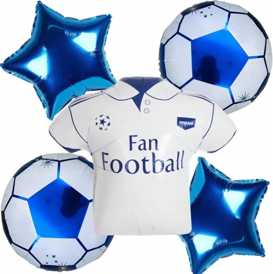 Set de 5 globos personajes Fiestas Temáticas, Cumpleaños, Aniversarios, Baby Showe, Despedida de Soltera/ro, día de la madre, día del padre, San Valentín, Navidad, Halloween (FUTAZUL) - FUTS - Ver 1