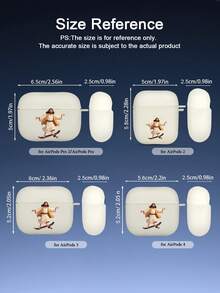 Jesus Skateboarding Cartoon Fun Pattern, Night Fluorescent Split Case, Matte Finish, Earphone Case Compatible With Apple Airpods4/3/1/2/Pro/Pro 2/Pro 3 Quality Goods, Unique Design. Fun, Cartoon-Style, Creative - View 9
