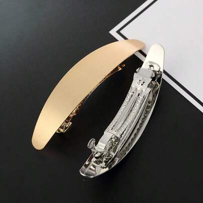 Fermaglio per capelli in metallo curvo per un semplice chignon, fermaglio a molla singolo alla radice dei capelli, accessorio per capelli in stile elegante vintage in metallo dorato, fermagli per capelli in metallo geometrici stile blogger, adatti per tutte le stagioni, accessori per capelli, fermagli per capelli, forniture scolastiche, accessori per la testa, fermagli per capelli.