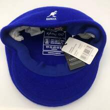 KANGOL Kangaroo Brand Baseball Cap Model 504 With Embroidered Logo Made Of Wool Fedora Hat, Fashionable And Versatile Accessory. RUB1 - 寶藍色白標(長方形鋼印) - 查看 12