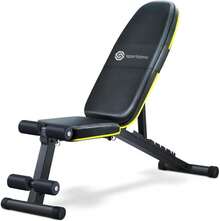 Sportisimo - Banco de pesas ajustable plegable para gimnasio en casa - Versátil posiciones (inclinado/declinado/plano) - Capacidad 700 lbs - Estructura acero reforzado y respaldo acolchado - 1 - Ver 1