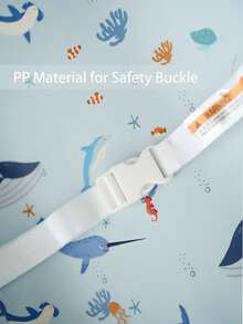 1pc Waterproof PU Covered Baby Diaper Changing Pad With Safety Strap, Dinosaur & Unicorn Pattern Design, Essential Baby Item - Multicolor - View 6