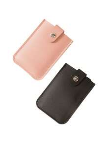 2/1pc Classic Portable Multifunctional PVC Leather Card Holder For ID Cards, Bank Cards, Business Cards - Compact Storage Box With Travel Accessories - Easy To Carry, Durable And Stylish Design - Multicolor - View 12