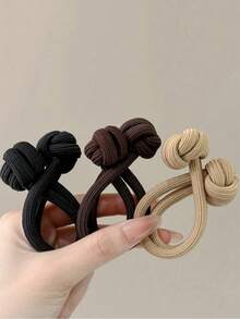 1/2/3/5/7件組 女款高品質紋理大號條紋髮圈，最大展開長度20cm/7.87in，極簡時尚優雅可愛復古風 - 彩色 - 查看 5
