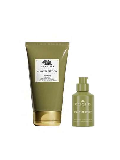 Origins [Bundle] Plantscription Anti-Aging Cleanser 150 Ml + Active Wrinkly Correction Serum 30 Ml