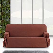 Kiva Universal 2-Seater Sofa Cover, One-Piece Design With Tie Fastening, Various Colors Available - Sofa Cover With 4 Firm Fastening Points - Teja Mid - 查看 5