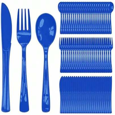 150 Pcs Ivory Plastic Cutlery Set Disposable Ivory Heavy Duty Plastic Knives Forks And Spoons Silverware Utensils Set For 50 Guests Birthday Wedding Party Disposable Flatware Sets