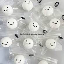 1 chiếc mặt dây chuyền hình Maruko dễ thương, mềm dẻo, đàn hồi chậm, giảm căng thẳng, quà tặng sáng tạo. - Nhiều màu - Xem 3