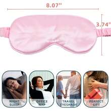 1 pieza Antifaz para dormir de seda doble cara, antifaz para oscurecer los ojos para tomar siestas en la oficina, la escuela, los viajes, un gran regalo para la familia, los colegas y los amigos - Púrpura malva - Ver 7