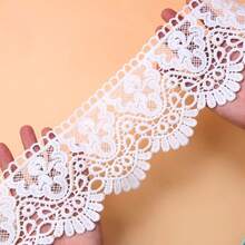 15-Code European Crown Pattern Embroidered Water-Soluble Lace Trim, 3.35 Inches Wide, Non-Stretch Hollow Polyester Lace Edge, Suitable For Clothing Sewing, DIY Crafts, Hem Finishing, Waist And Neckline Decoration - Multicolor - View 7