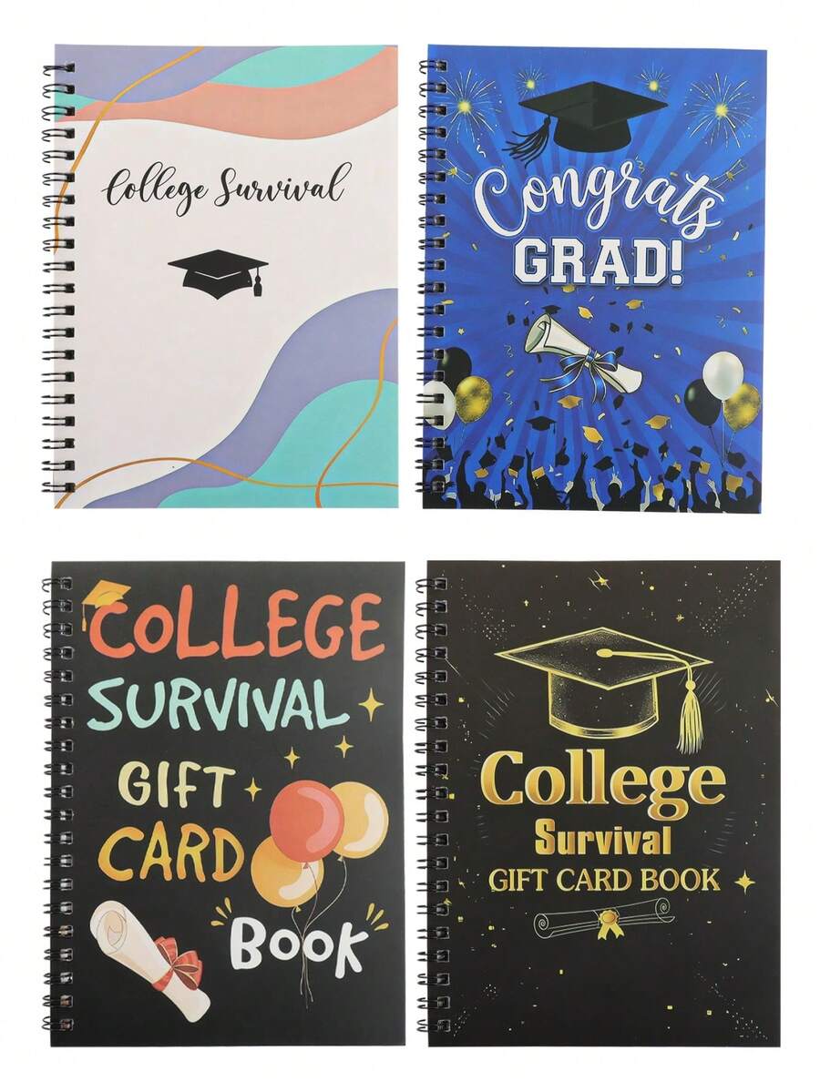 Sổ đựng thẻ quà tặng sinh viên - Sổ gáy xoắn, thích hợp làm quà tốt nghiệp, thiết kế hình bằng tốt nghiệp và bóng bay. Có 4 lựa chọn bìa khác nhau. - Một cỡ - Xem 1