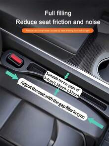 1 par de tiras de sellado de costuras laterales de asiento de coche universal, tiras de sellado de ranura de asiento de coche, partición impermeable, decoración interior, fácil instalación, a prueba de fugas y antideslizante, con estante de almacenamiento para teléfono, llaves y artículos esenciales - Multicolor - Ver 7