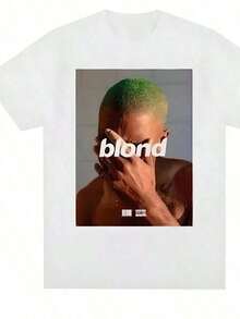 F Rank Ocean Blond Rapper T Shirt, Green Signature Neon Graphic Tee, Y2K Summer T Shirts, Hip Hop Music Merchandise Tops For Women, Summer Tops - 白色2 - 查看 1