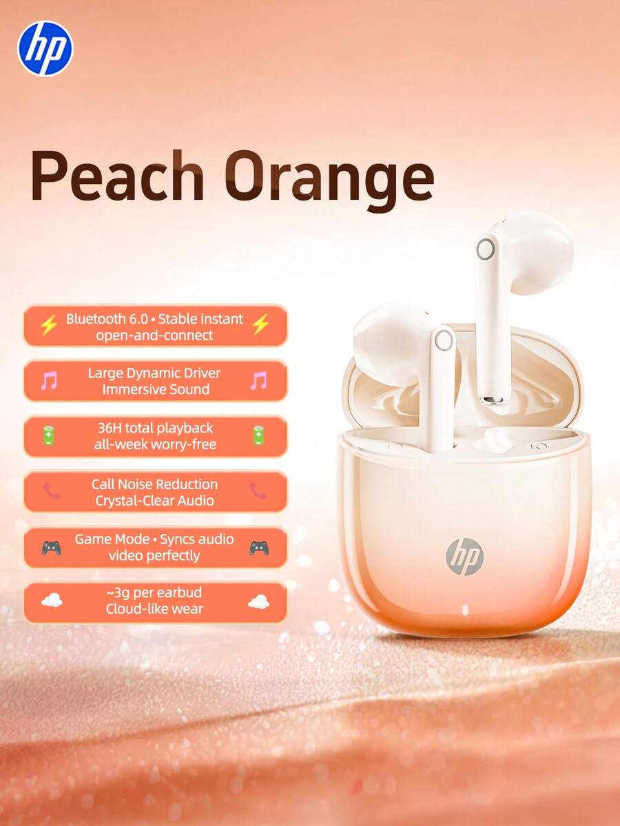 HP 無線藍牙 5.3 耳機,自動配對附麥克風,最高 30 小時電池續航力,Type-C 充電,IPX4 防汗設計,適合遊戲與運動,相容 iPhone 與 Android 設備 - 查看 1