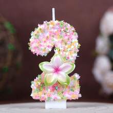 1pc 0-9 Numeric Birthday Candle With Green Edge & 5-Petal Flower, Creative Handmade Candle For Birthday, Anniversary, Party Cake Decoration - View 9
