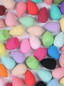 Mini Makeup Sponge 10/20/30/50/100 Pcs, Foundation Blending Beauty Sponge, Flawless For Liquid, Cream, And Powder, Multi-Color Makeup Sponges, Latex-Free Dry And Wet Dual-Use Foundation Makeup Puff, Suitable For All Skin Types. - Multicolor - View 9