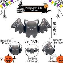 Decorative Balloons - Black Halloween Bat - View 5