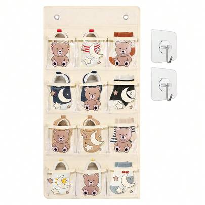 1 chiếc túi đựng giày treo cửa, túi đựng đồ hình hoạt hình dễ thương, giá treo giày tiết kiệm không gian có móc, giải pháp lưu trữ giày dép tiện dụng cho giày nam và nữ, giá đựng giày gắn cửa bền chắc cho phòng ngủ, tủ quần áo, lối vào, hệ thống sắp xếp giày dép thiết thực cho không gian sống gia đình.