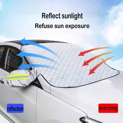 New Thickened Car Sun Visor, Windshield Sun Shade, Waterproof Anti-UV Sunshade, No Drilling Needed Front Windshield Privacy Protection