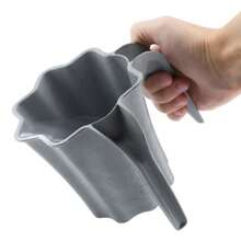 YBM HOME Plastic Star Shaped Wash Cup with Dual Handle - Grey Marble BA854 Pack of 3 - Mrmol Gris - Ver 5