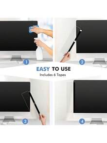 Set Of 2 Memo Boards For Computer Monitors, Sticky Note Holders For Office Desks, Additions For Workstations - Multicolor - View 4