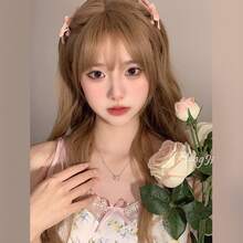 Synthetic Woven Wigs - Milk Tea Champagne Color - View 4