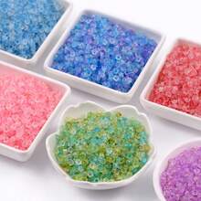 1000pcs Dual-Color Flower Beads, Acrylic Loose Beads, DIY Jewelry Making Materials For Necklace, Bracelet, Earrings - DIY Acrylic Flower Beads - View 4
