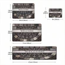1pc Stone Brick Pattern Kitchen Rug, Kitchen Mat, Kitchen Carpet, Classic Checkered Doormat, Small Rug, Carpet, Runner Rug, Floor Mat, Home Decor, Area Rug, Outdoor Mat, Bedroom Carpet, Washable Rug - Multicolor - View 7