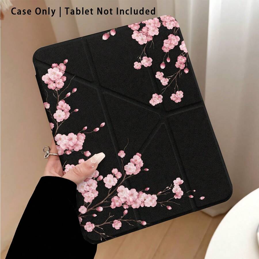 樱花图案亚克力水晶平板电脑保护套,Y型折叠支架,兼容三星A9/A9+/S9/S9FE/A11/A11+/S11/S10 FE/S10 FE+/S10 Lite、苹果Air 5/6/7/8、荣耀、Matepad等热门机型。可折叠防弯折,硅胶加固边角,自动唤醒/睡眠功能,内置笔槽,多角度可调节支架——完美日常保护,理想礼品。 - 款式3 - 查看 1