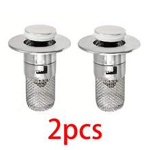 2 cái nút xả bồn rửa bằng thép không gỉ, kiểu nhấn click-clack, có lưới lọc, chống mùi hôi, chống tắc nghẽn, phù hợp với mọi loại bồn rửa. - Nhiều màu - Xem 4
