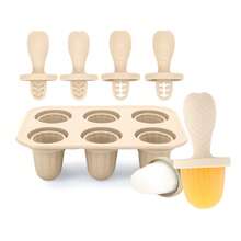 Khuôn làm kem que 6 ngăn bằng silicon cho bé mọc răng, kem que ăn dặm, khuôn làm kem que, đồ ăn nhẹ đông lạnh cho bé mọc răng, đồ chơi nhai. - Nhiều màu - Xem 10