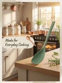 1pc Silicone Cooking Spoon, Non-Stick & Scratch Resistant, Heat Resistant Kitchen Utensil, Durable Dishwasheable Spoon For Stirring, Serving, Pancakes & Omelets, Ideal For Home Kitchen - Multicolor - View 11