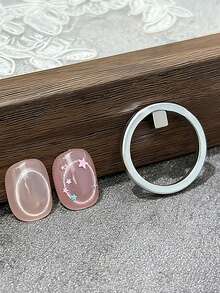 3件套镂空猫眼磁铁套装，包含多功能环、方形磁铁、金属片 - 美甲新手必备，无需技巧即可轻松打造猫眼美甲效果 - 彩色 - 查看 5