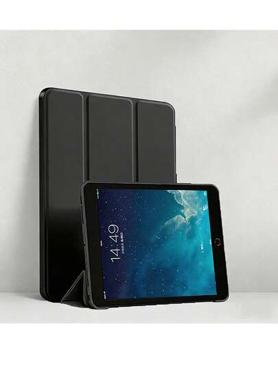Ốp lưng gấp ba, phù hợp với iPad thế hệ 11, ốp bảo vệ A16, khung gấp ba bằng TPU mềm mại, chống mài mòn và chống rơi, chức năng ngủ/thức, đơn giản, tiện dụng cho công việc, kinh doanh, cổ điển, phù hợp với iPad thế hệ 10, tương thích với iPad thế hệ 9 10.2 inch.