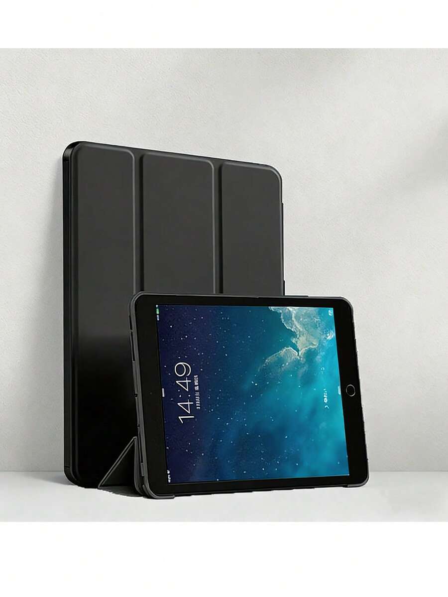 Ốp lưng gấp ba, tương thích với iPad thế hệ 11, ốp A16, khung gấp ba bằng TPU mềm mại, chống mài mòn và chống rơi, chức năng ngủ/thức, đơn giản, tiện dụng cho công việc, kinh doanh, cổ điển. Tương thích với iPad thế hệ 10, ốp bảo vệ tương thích với iPad thế hệ 9 10.2 inch.