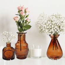 Amber Glass Bud Vases Set Of 20,Small Flower Vases For Wedding Centerpieces,Mini Bud Vases In Bulk Amber Glass Vase For Table Decoration,Home Decor  Bud Vases For Flowers For Rustic Wedding RUC8 - 透明-20個 - 查看 9