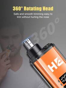 HIENA 4-In-1 Grooming Kit, Includes 2 Wireless Professional Gold Hair Clippers, Mesh Shaver, And 360° Nose Hair Trimmer With LED Display, USB Fast Charging, Suitable For Salon, Home Use, And Gift - Gold - View 7
